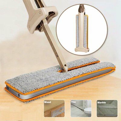 Self-Wringing Double-Sided Flat Magic Mop: Hand Push Hard Floor Cleaning