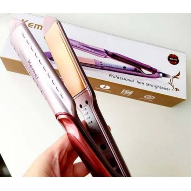 KM-471 Kemei Professional Hair Straightener: Temperature Control