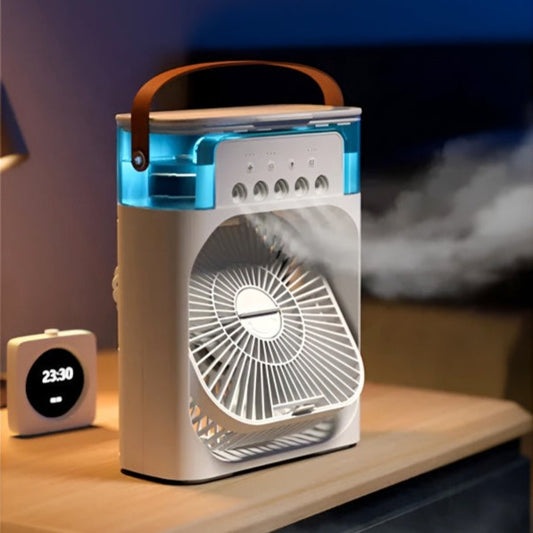 4-in-1 Portable Humidifier & USB Fan: Cool Breeze + Night Light