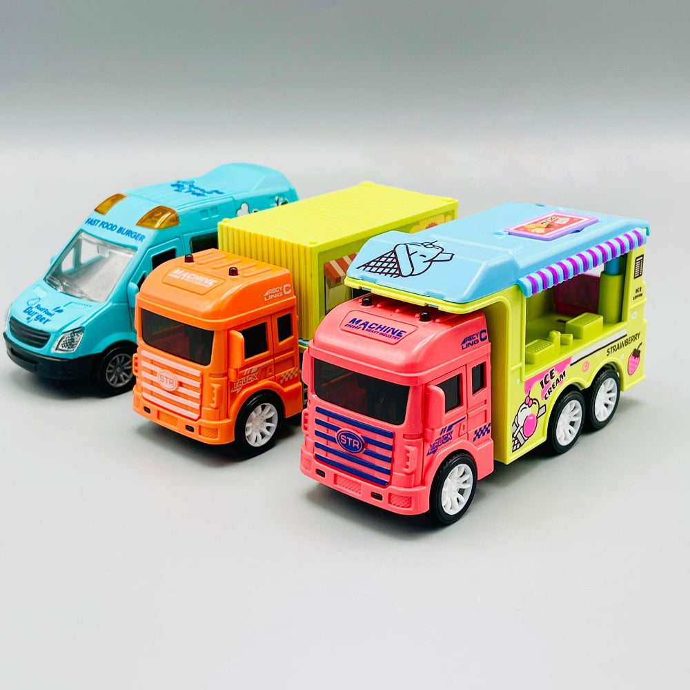 Colorful Friction Toy Food Truck: Fun Series for Kids