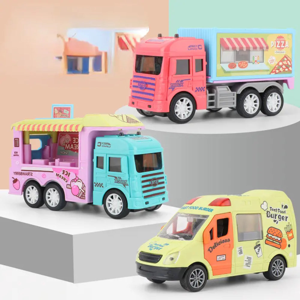 Colorful Friction Toy Food Truck: Fun Series for Kids