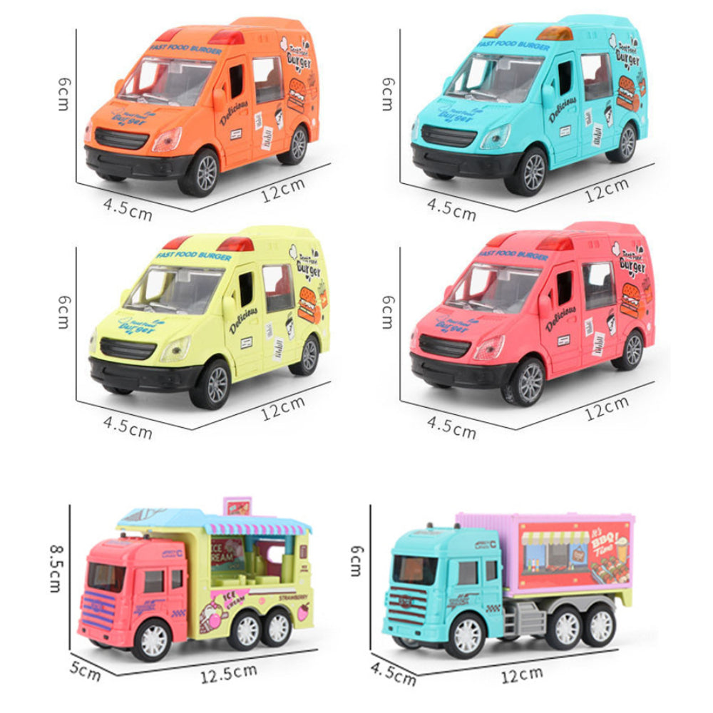 Colorful Friction Toy Food Truck: Fun Series for Kids