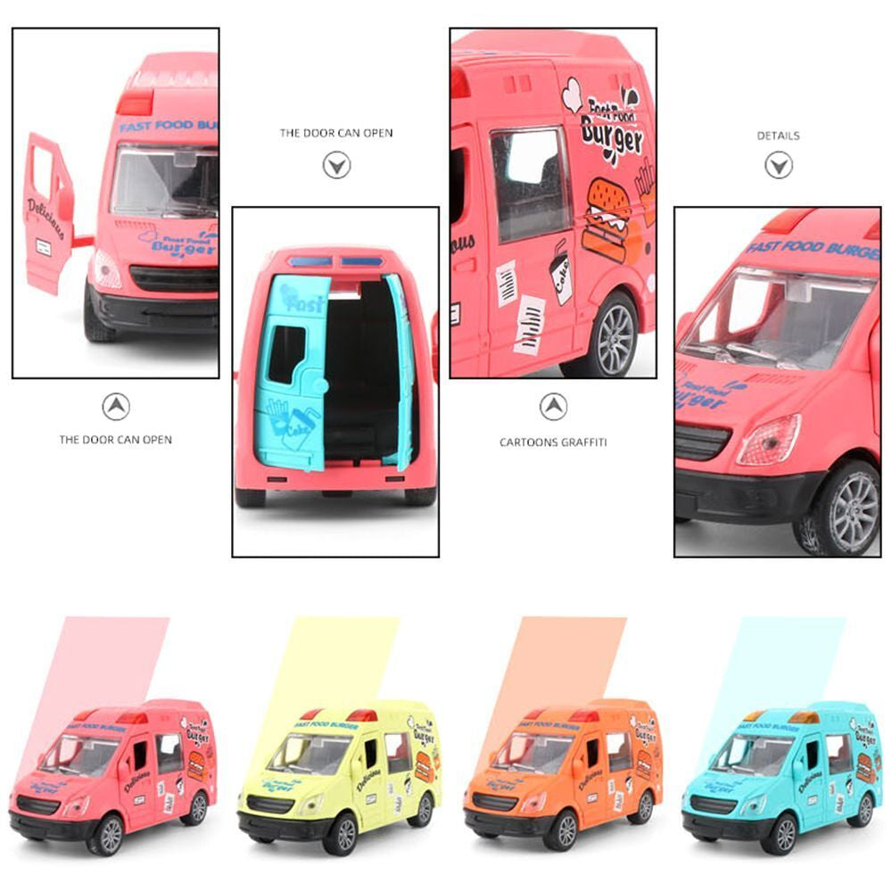 Colorful Friction Toy Food Truck: Fun Series for Kids