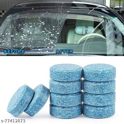 10pcs Car Windshield Cleaner : Effervescent Tablets