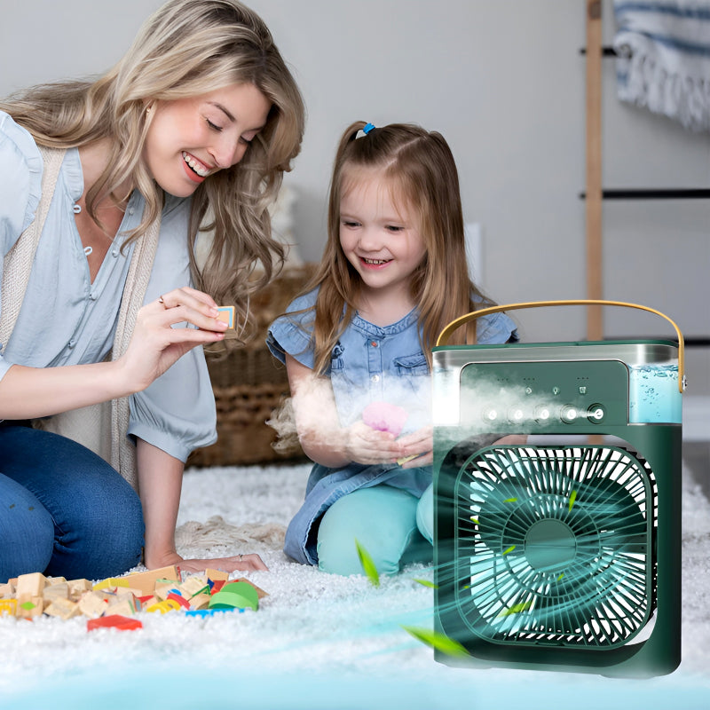 4-in-1 Portable Humidifier & USB Fan: Cool Breeze + Night Light