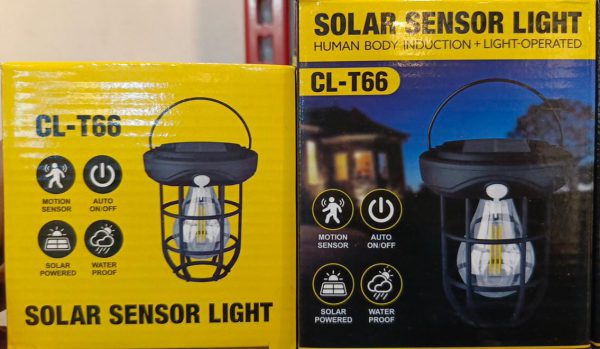 Solar-Powered Camping Lamp with Motion Sensor & Tungsten Wire