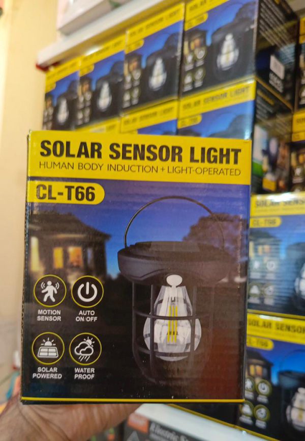 Solar-Powered Camping Lamp with Motion Sensor & Tungsten Wire