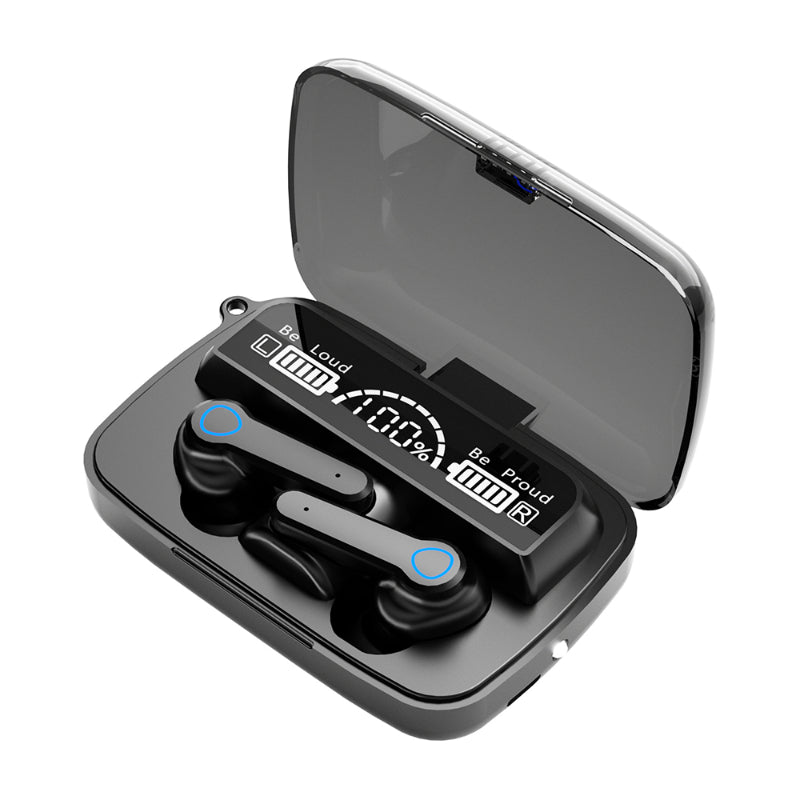 M19 TWS Wireless Bluetooth 5.1 Earbuds: Touch Control, Microphone, Flashlight