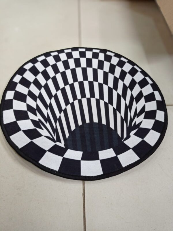 3D Optical Vortex Illusion Round Rug