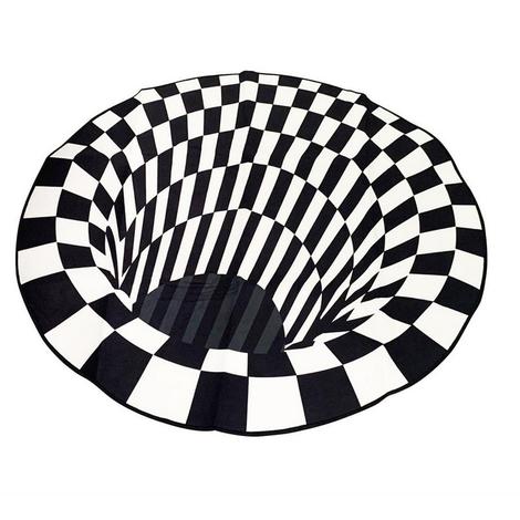 3D Optical Vortex Illusion Round Rug