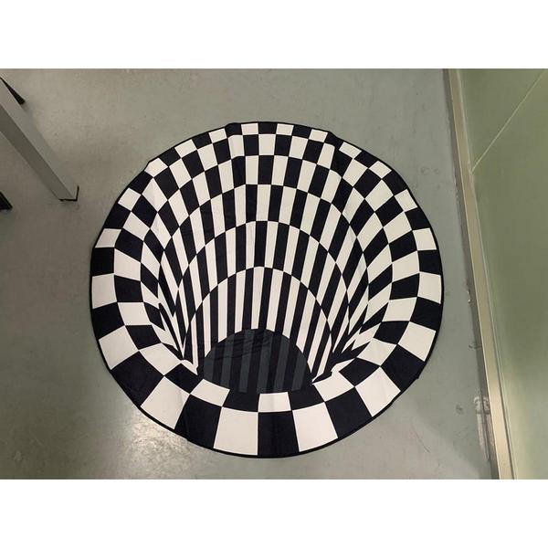 3D Optical Vortex Illusion Round Rug