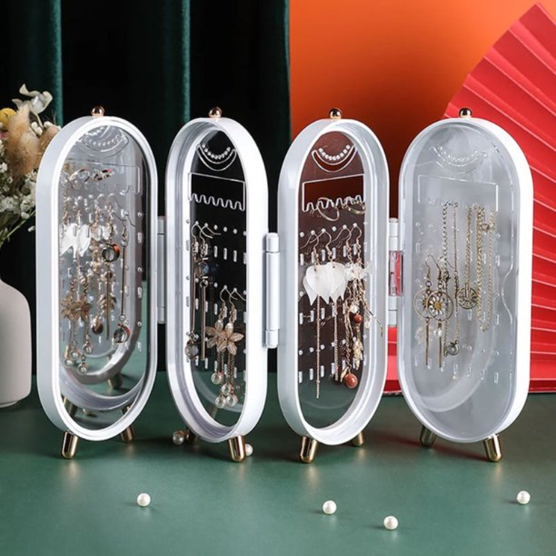 4-Layer Dustproof Jewelry Storage : Foldable Organizer