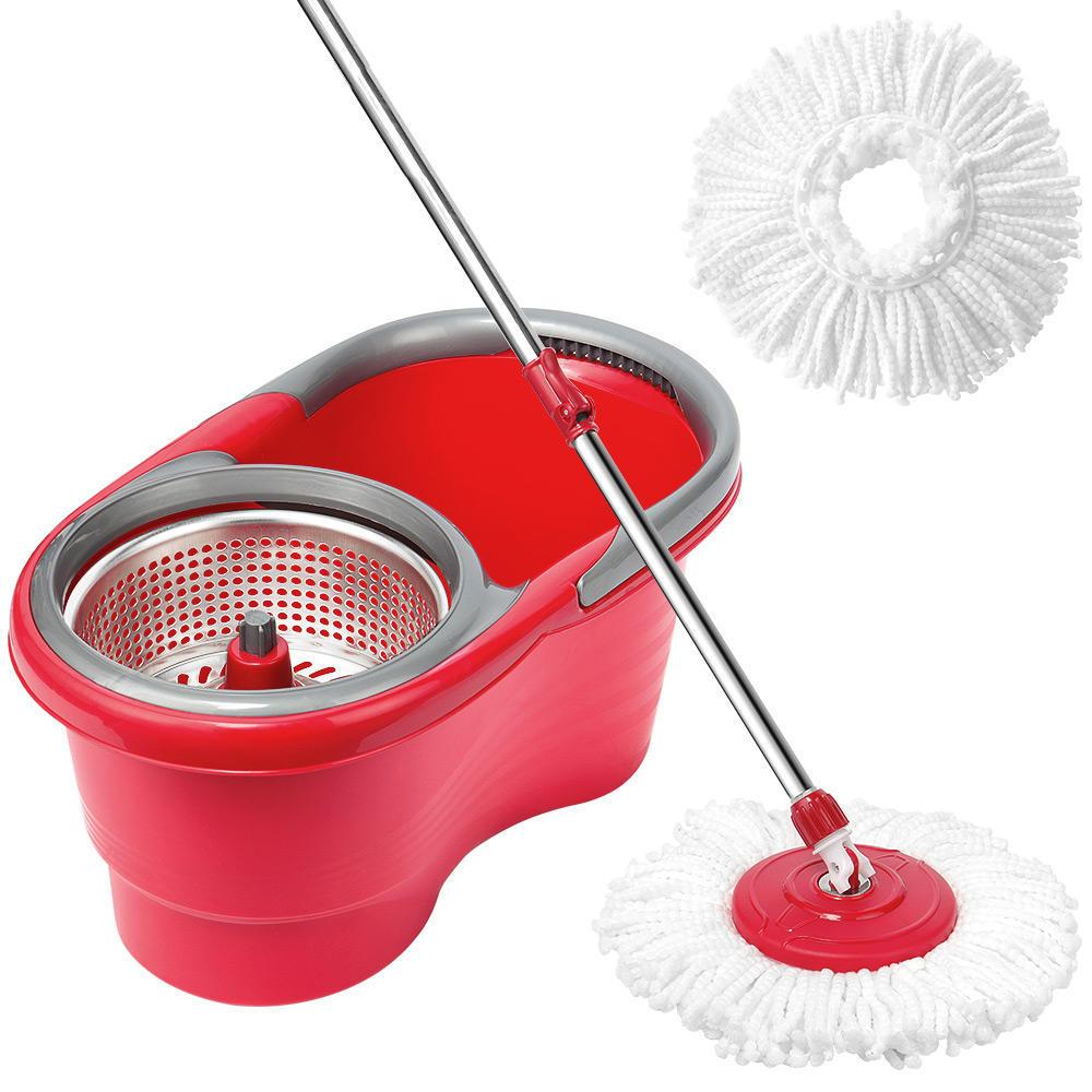 360° Spin Mop Set: Portable Stainless Steel Bucket