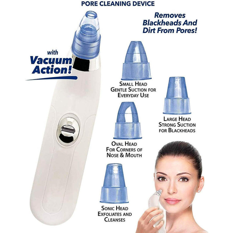 DermaSuction: Vacuum Pore Cleaning Device with 4 Suction Heads