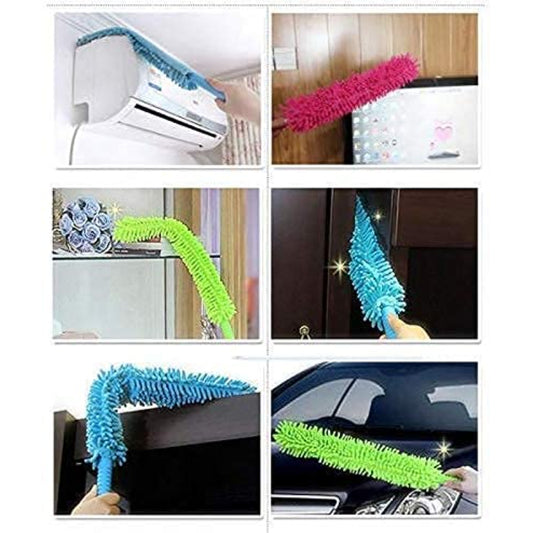 Telescopic Stainless Steel Handle Microfiber Duster: Multi-Functional & Flexible