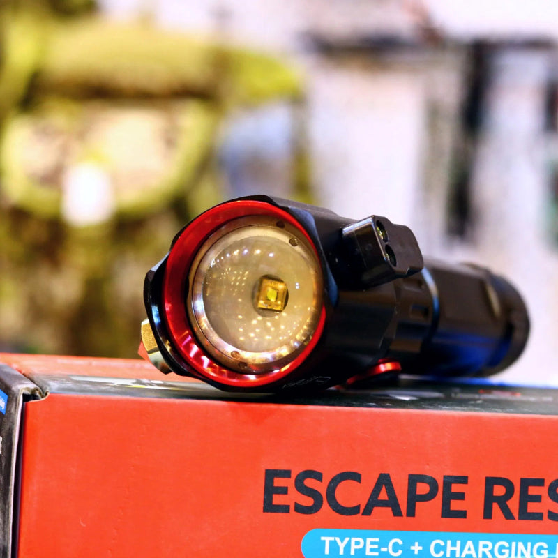 Long-Range LED Emergency Flashlight: Multi-Functional with Type-C Powerbank