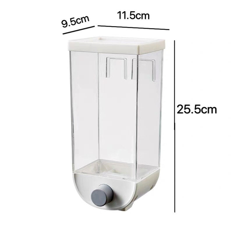 Eco-Storage: 1500ml Transparent Wall-Mounted Grain Box