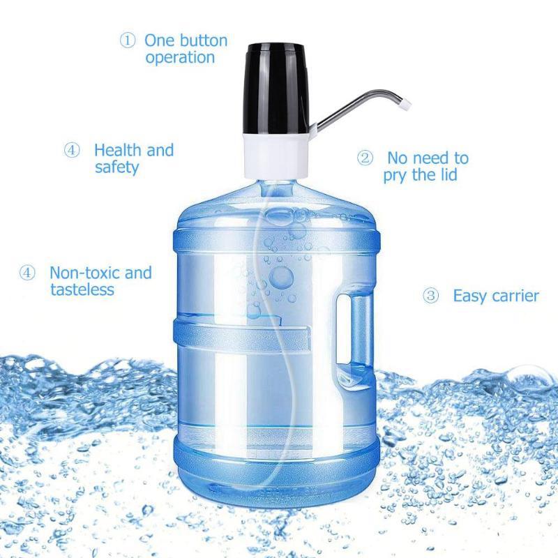 Portable Electric Water Bottle Pump: USB Charging, Gallon Dispenser Switch