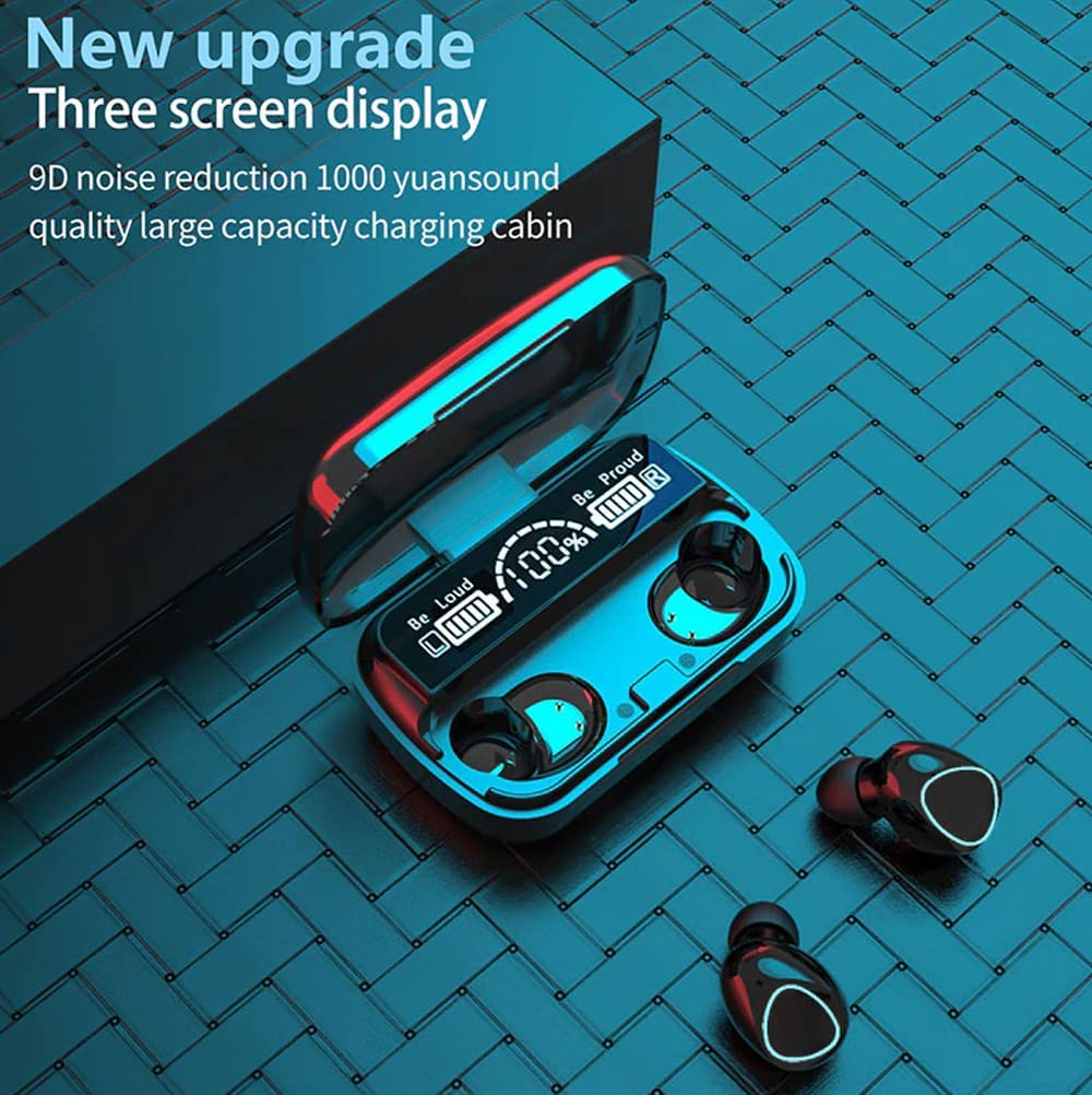 New M10 TWS Wireless Earbuds: Bluetooth 5.1, Wireless Charging Case