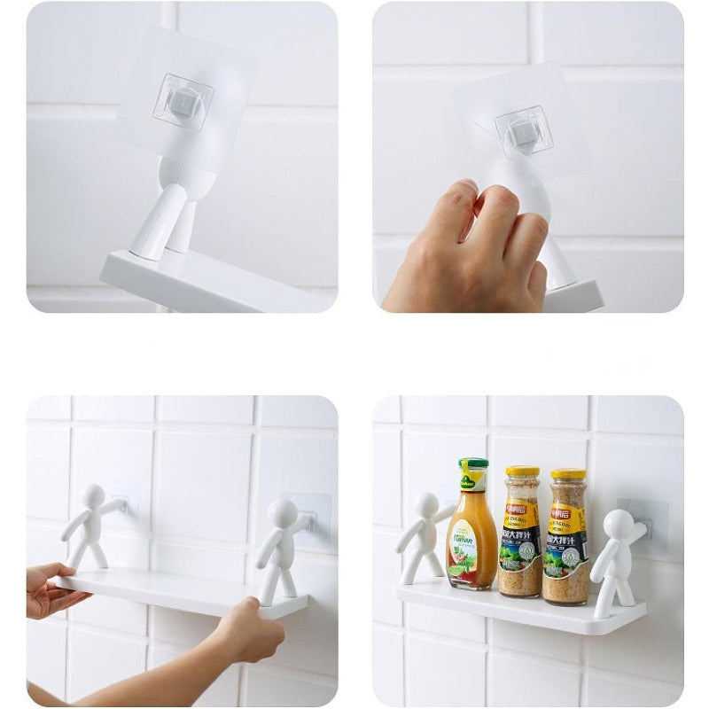 Self-Adhesive Wall Hanging Storage Shelf: Multi-Purpose, High Quality