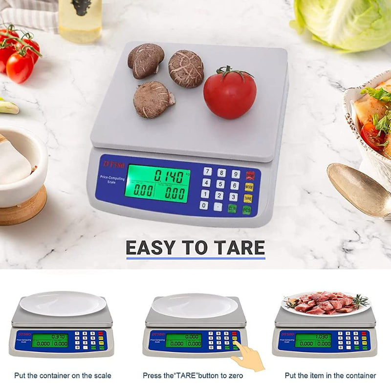 Mini Electronic Price Computing Scale: 30KG Capacity, 1g Precision