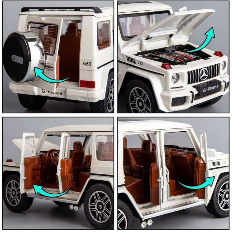 1:24 Mercedes Benz G63 AMG Model: Pull Back Car with Lights