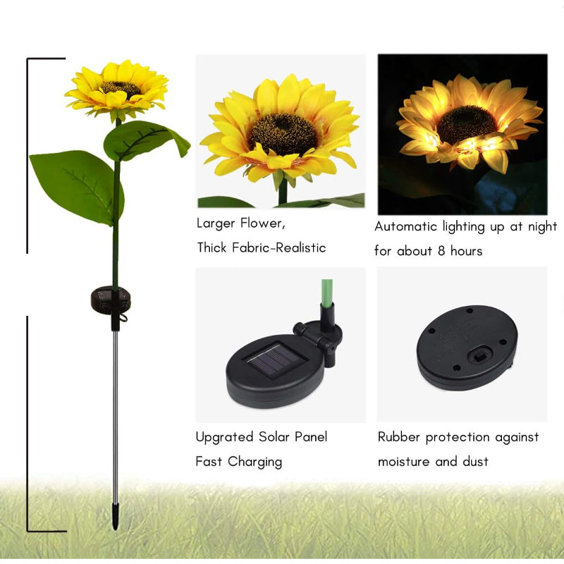 Waterproof Solar Sunflower Lights - Perfect Garden Décor