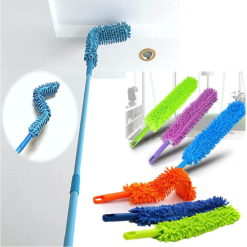 Telescopic Stainless Steel Handle Microfiber Duster: Multi-Functional & Flexible