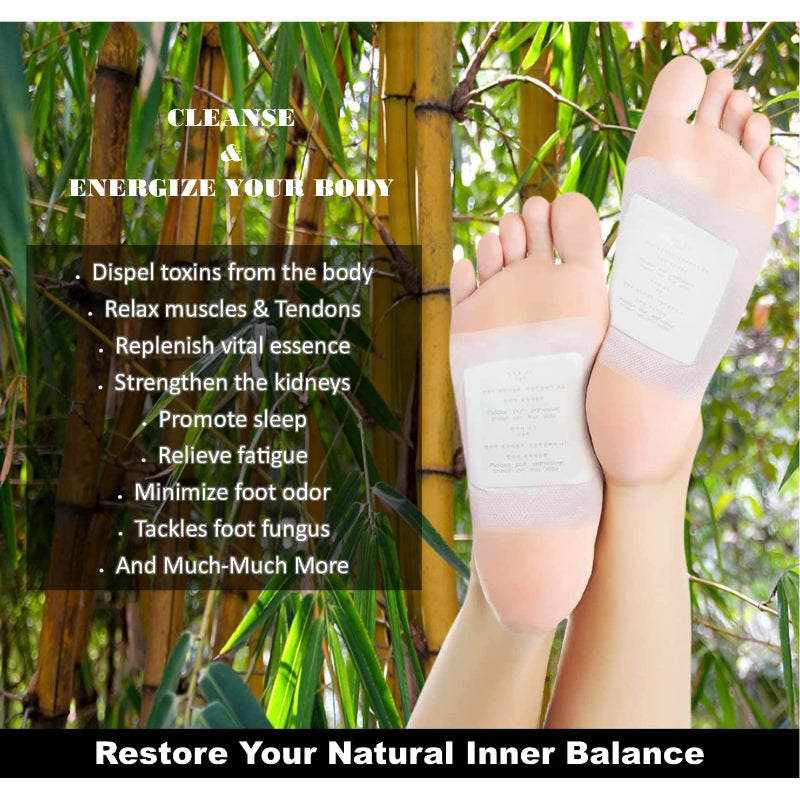 Pack of 2 Kinoki Detox Foot Pads: Relaxation Massage for Stress Relief - 20 Pads