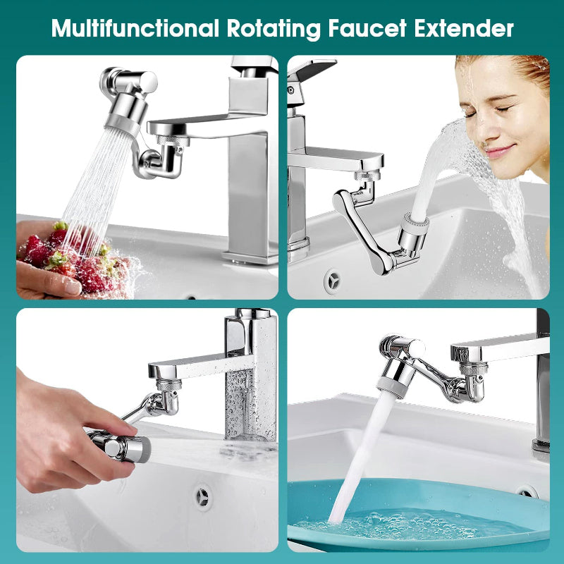 SplashGuard Faucet Extender: 1080° Rotation with Filter