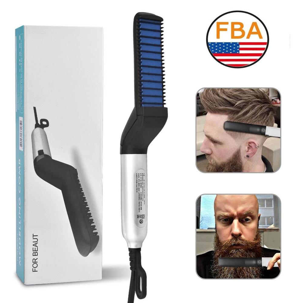 Men's Quick Hair Straightener Brush: Multifunctional Styler