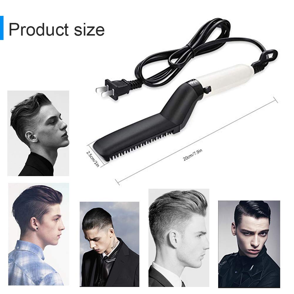 Men's Quick Hair Straightener Brush: Multifunctional Styler