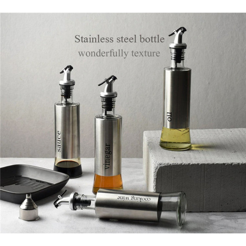 500ml Stainless Steel Glass Oil Bottle - Smart Design, Quality Material