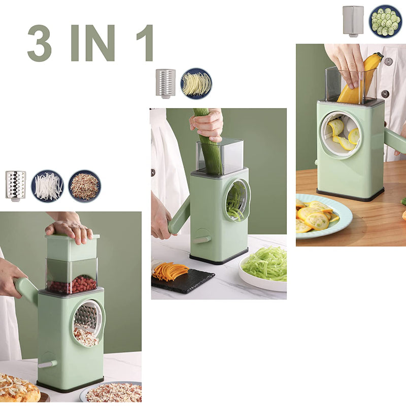 Multi-Function Kitchen Cutter: 3-in-1 Vegetable Slicer & Cheese Grater