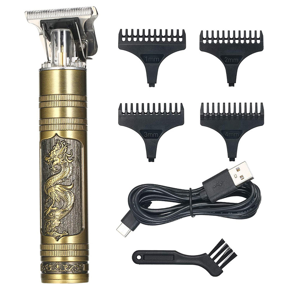 Men's Rechargeable Hair Clipper: Engraving Trimmer, USB Electric Shaver