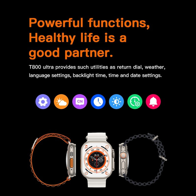 T800 Series 8 Ultra Smartwatch: 1.99-Inch Big Display