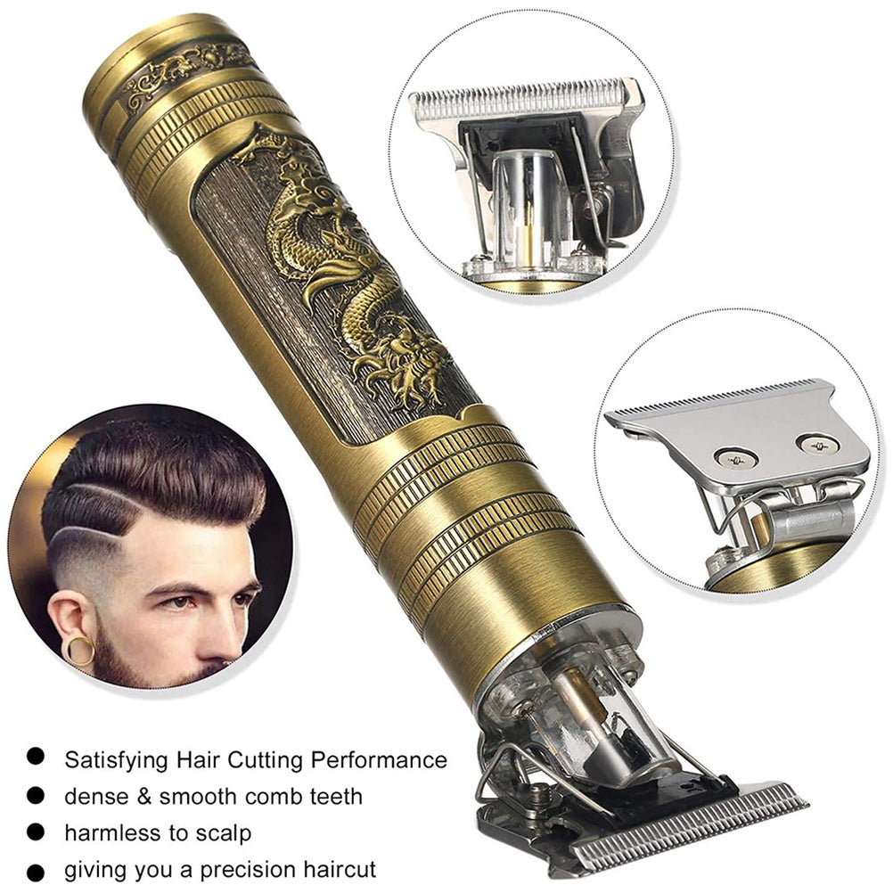 Men's Rechargeable Hair Clipper: Engraving Trimmer, USB Electric Shaver