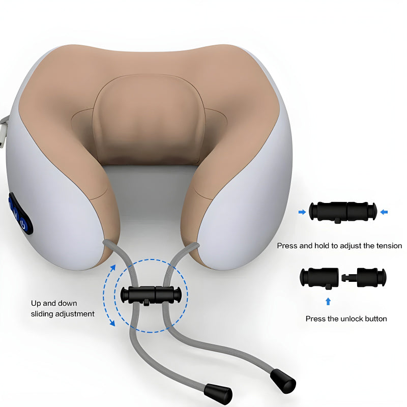 U-Shaped Electric Massage Pillow: For Outdoor, Home, and Car Relaxation