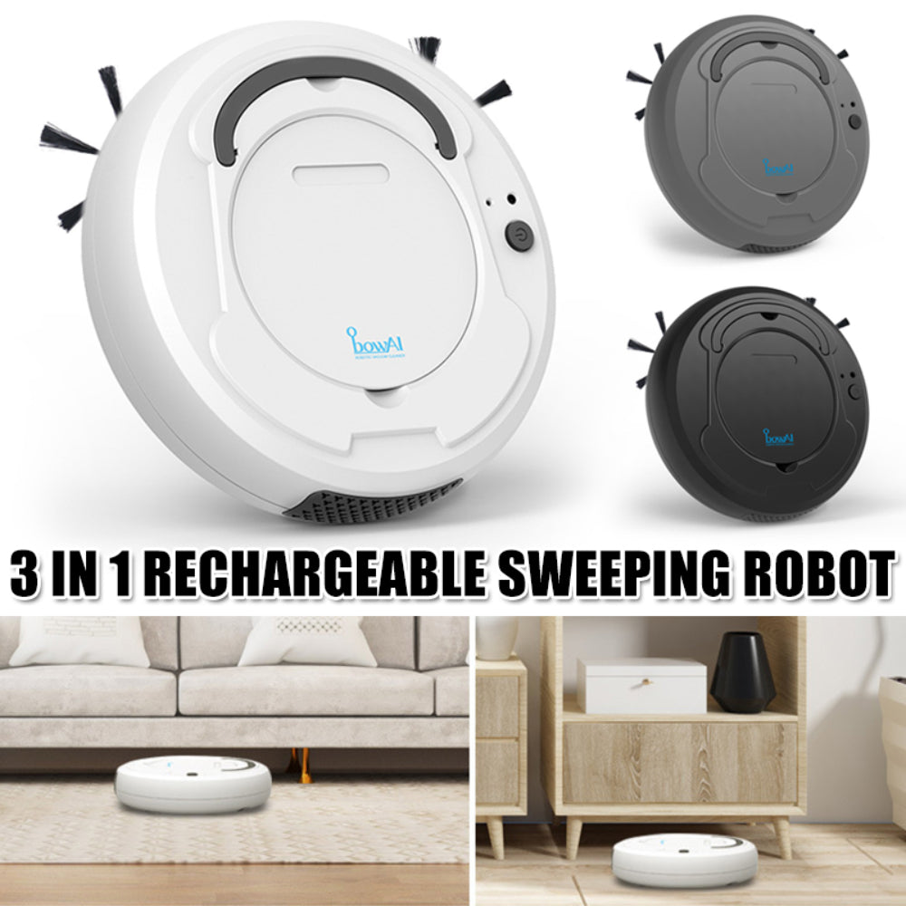 MiniBot: 3-in-1 Intelligent Robotic Vacuum Cleaner - Compact Size