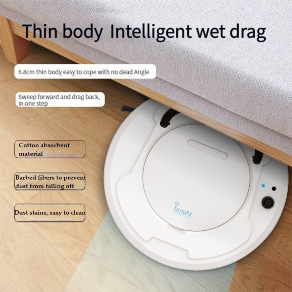 MiniBot: 3-in-1 Intelligent Robotic Vacuum Cleaner - Compact Size