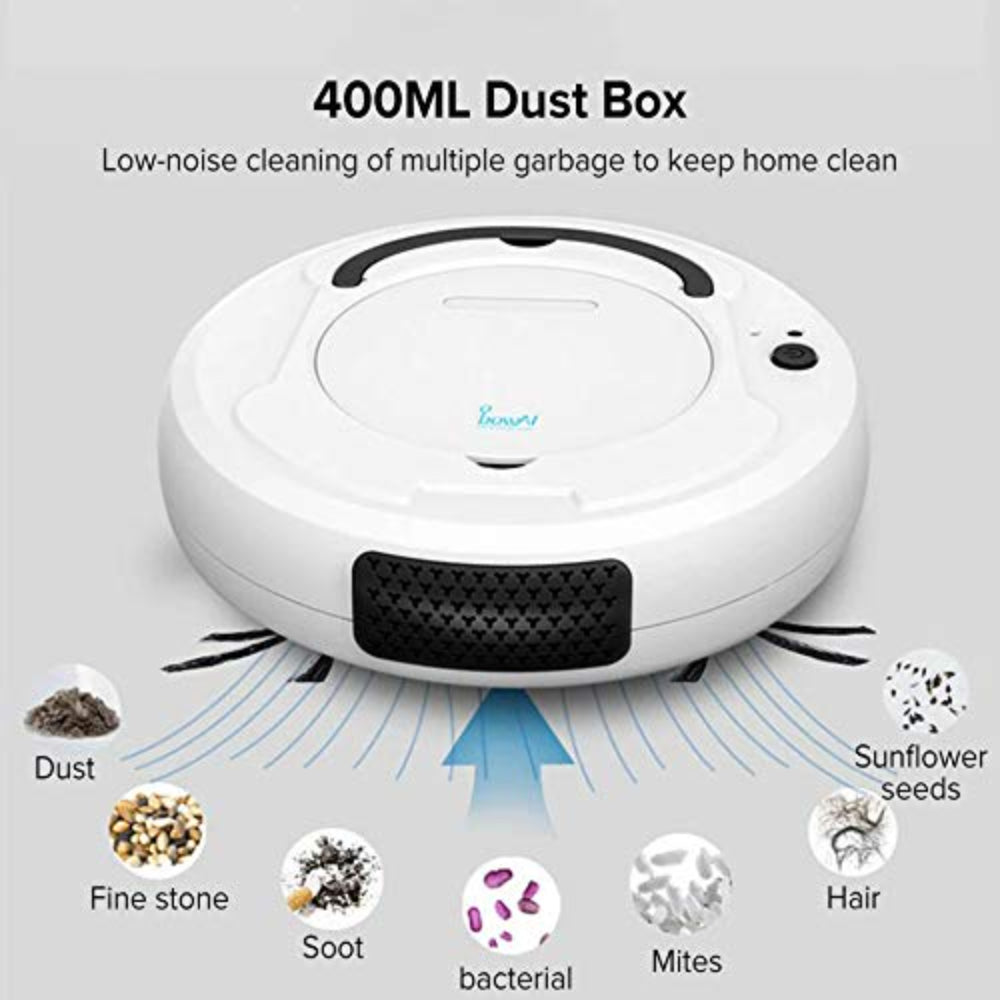 MiniBot: 3-in-1 Intelligent Robotic Vacuum Cleaner - Compact Size