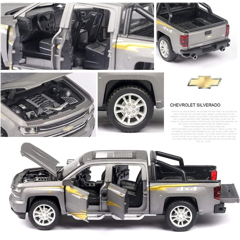 1:32 Chevrolet Silverado Pickup: Die-Cast Truck Toy with Music & Light