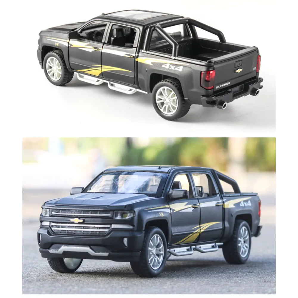 1:32 Chevrolet Silverado Pickup: Die-Cast Truck Toy with Music & Light