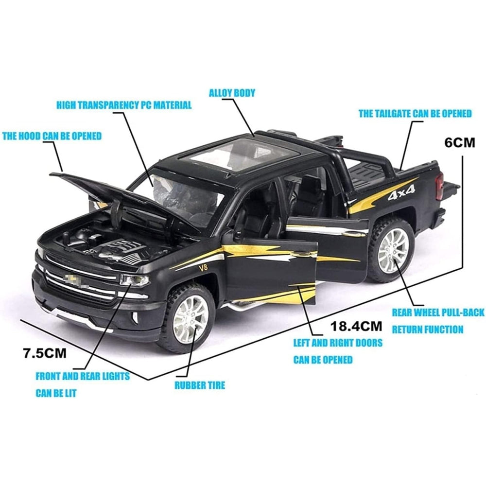 1:32 Chevrolet Silverado Pickup: Die-Cast Truck Toy with Music & Light