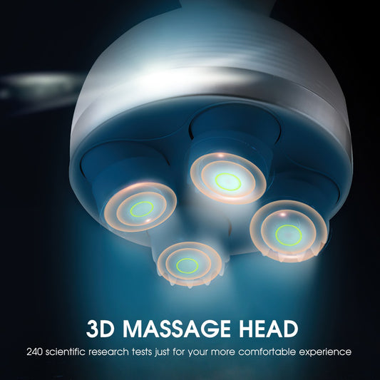 Electric 3D Scalp Massager: 4 Heads, Multiple Modes