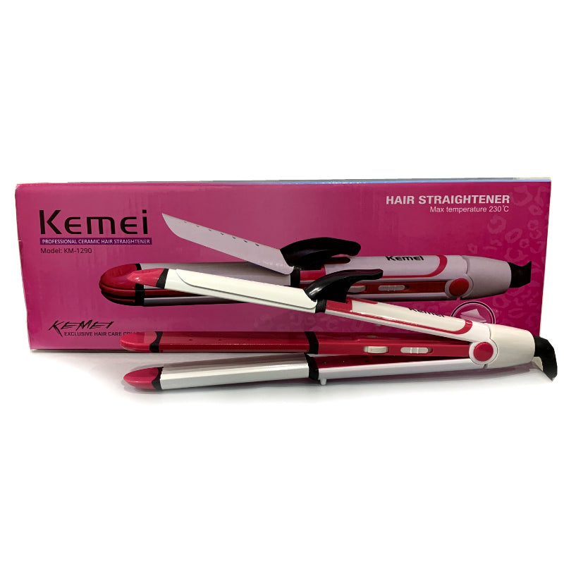 Kemei KM-1290 Ceramic Hair Straightener: Multi-Functional Styling