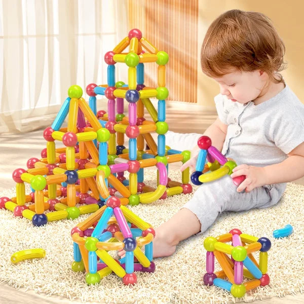 Magnetic Construction Set: Brain Development Toy - 25 Pcs, Ages 3+