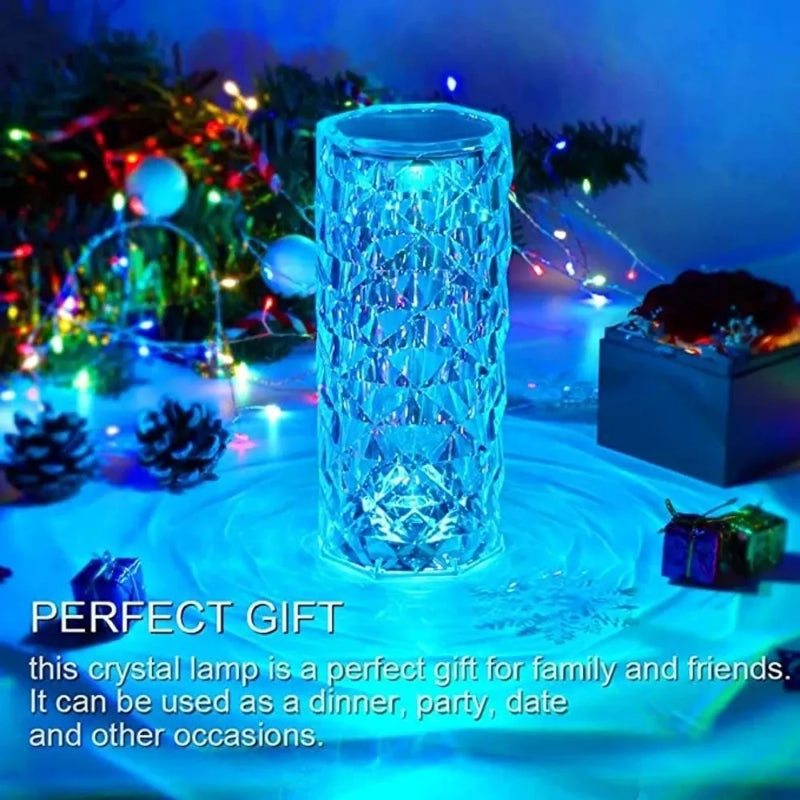 16-Color Crystal Diamond Lamp: Touch & Remote Control, Rechargeable