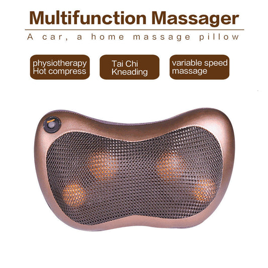 Multi-Function Electric Massage Pillow: Deep-Kneading with Heat