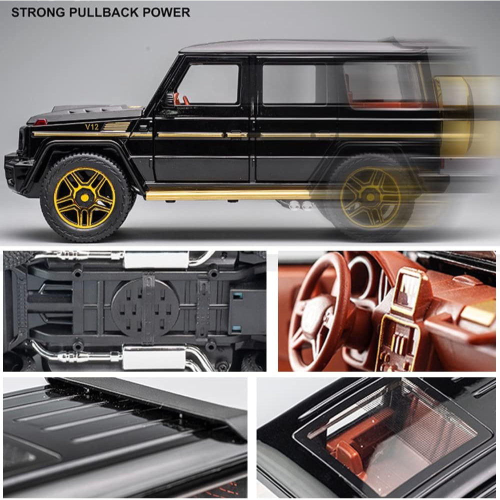 1:24 Mercedes Benz G63 AMG Model: Pull Back Car with Lights